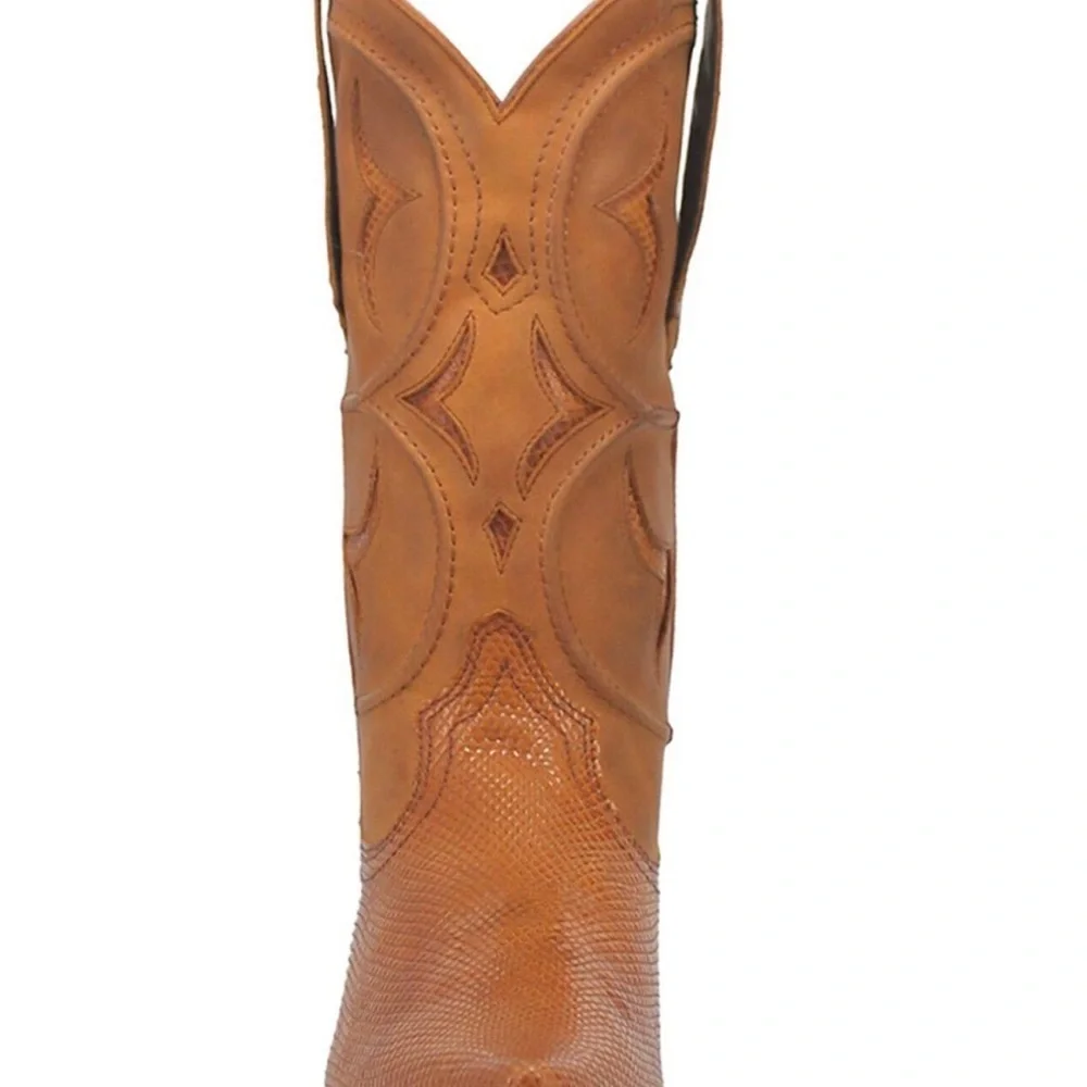 NEW Dingo Men’s Dodge City Leather Boots Western Tan Brown Size 7 D